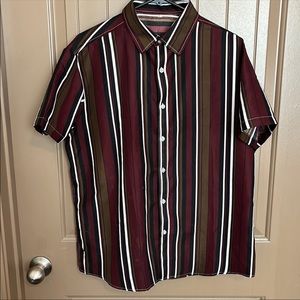 Striped button up shirt size Large